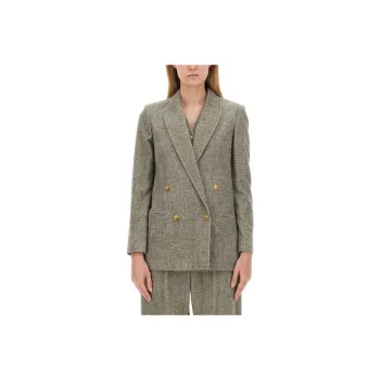 Alysi Double-Breasted Long Sleeved Blazer