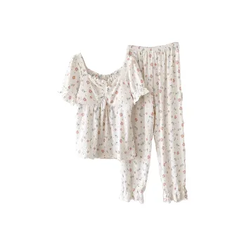 XIAFENYAN Pajama Set Women's Apricot