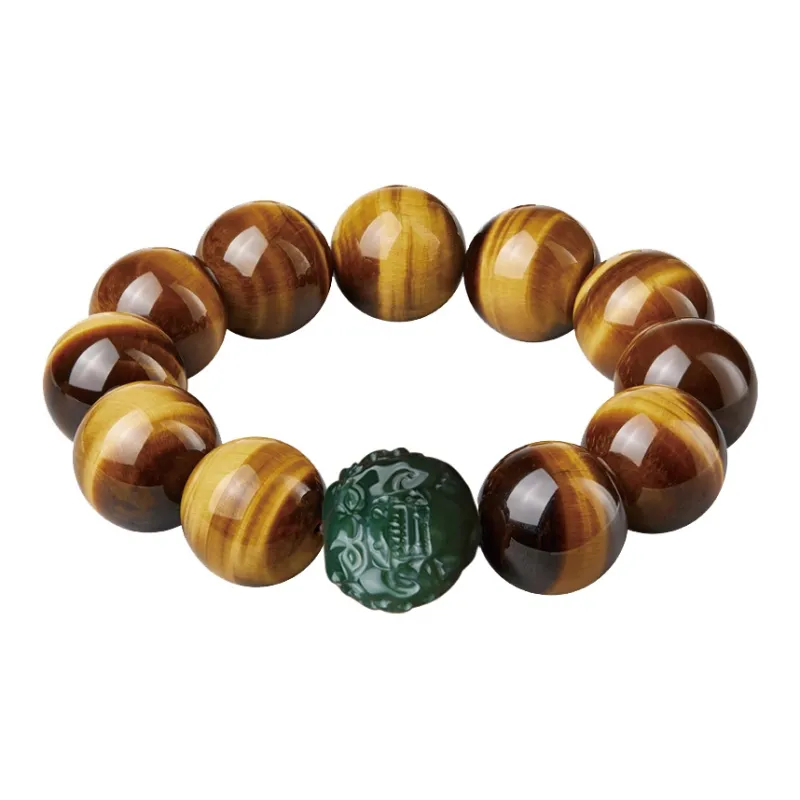 Moonstone Edge Tiger's Eye Stone Bracelets Men's-4