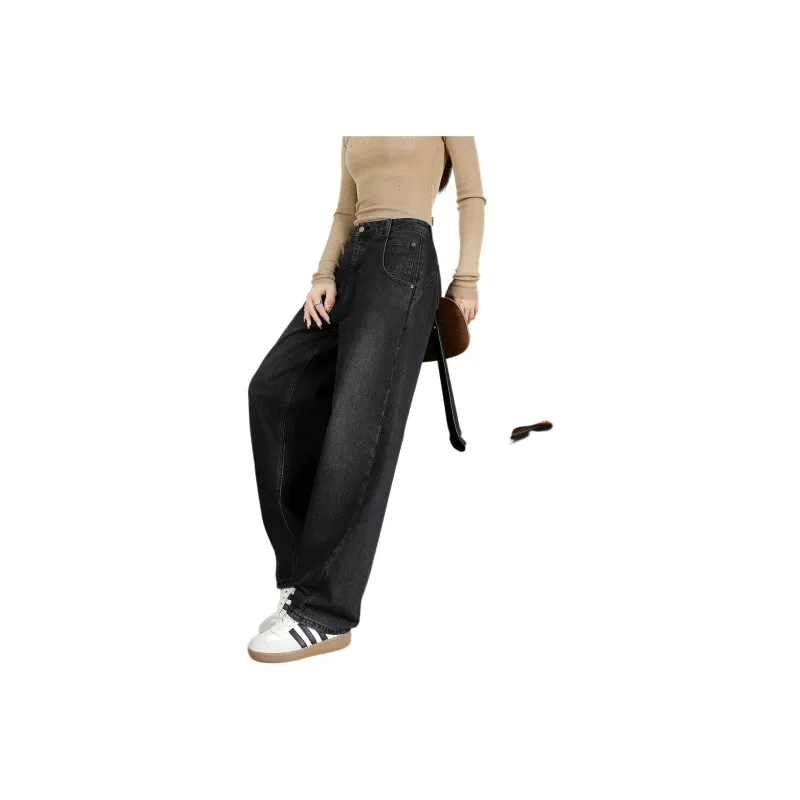 FAWENXIANGZI Jeans Women's Black-1
