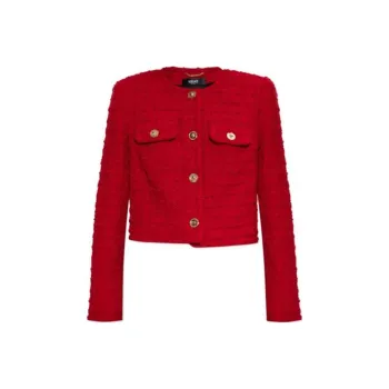 VERSACE Cropped Tweed Jacket
