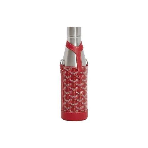 GOYARD YONNE Canvas With Leather Water Bottle Bag Shoulder Bag Crossbody Bag Medium Size Unisex Red