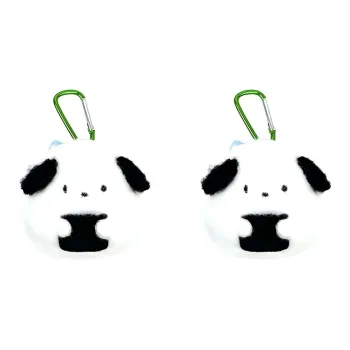 Sanrio Pochacco Coin Purse Accessory Box Mountaineering Buckle 2 Pcs Dolls Plush Pendant 7.5cm Height