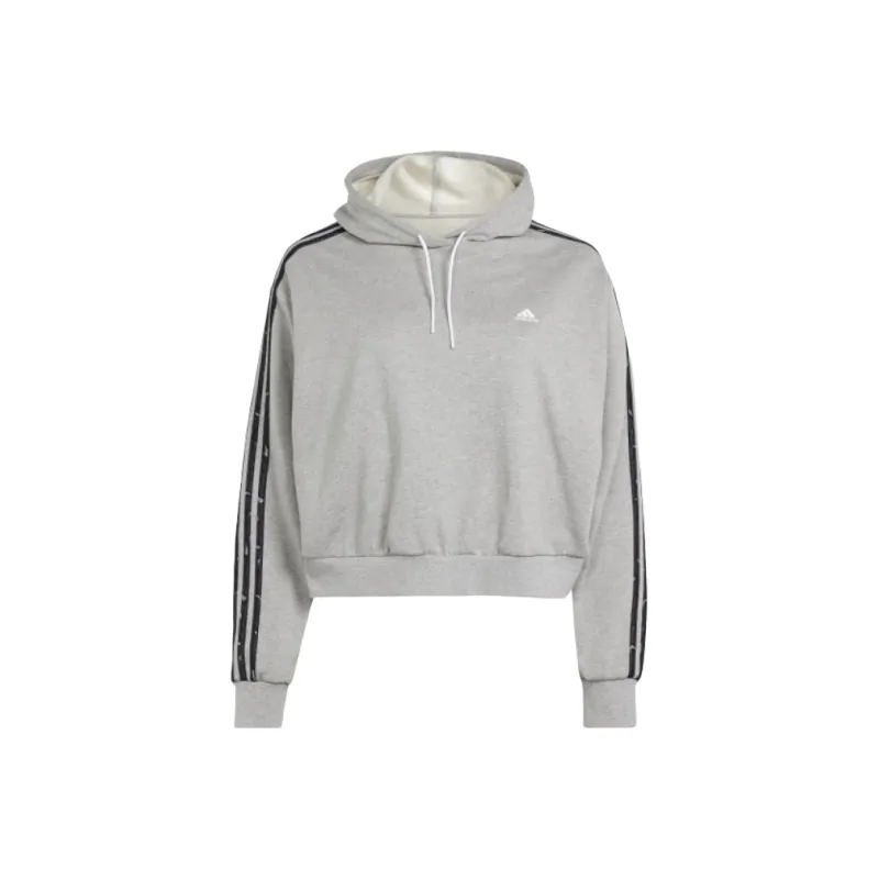 Adidas ESSENTIALS Sweatshirt Women's Medium Gray Mixed/Gray-0