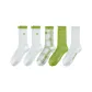 [5 Pack]White Green 2 Pack+White+White Plaid+Green