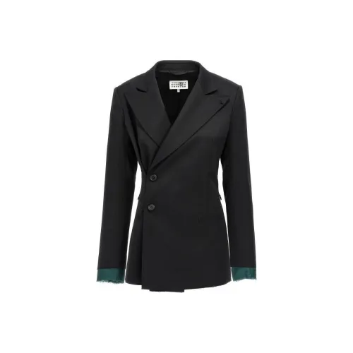 MM6 Maison Margiela Double Breasted Frayed Blazer