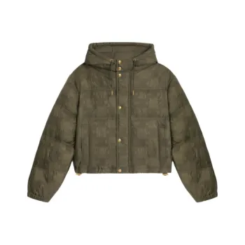 CELINE Cropped Triomphe Down Jacket In Lightweight Nylon
