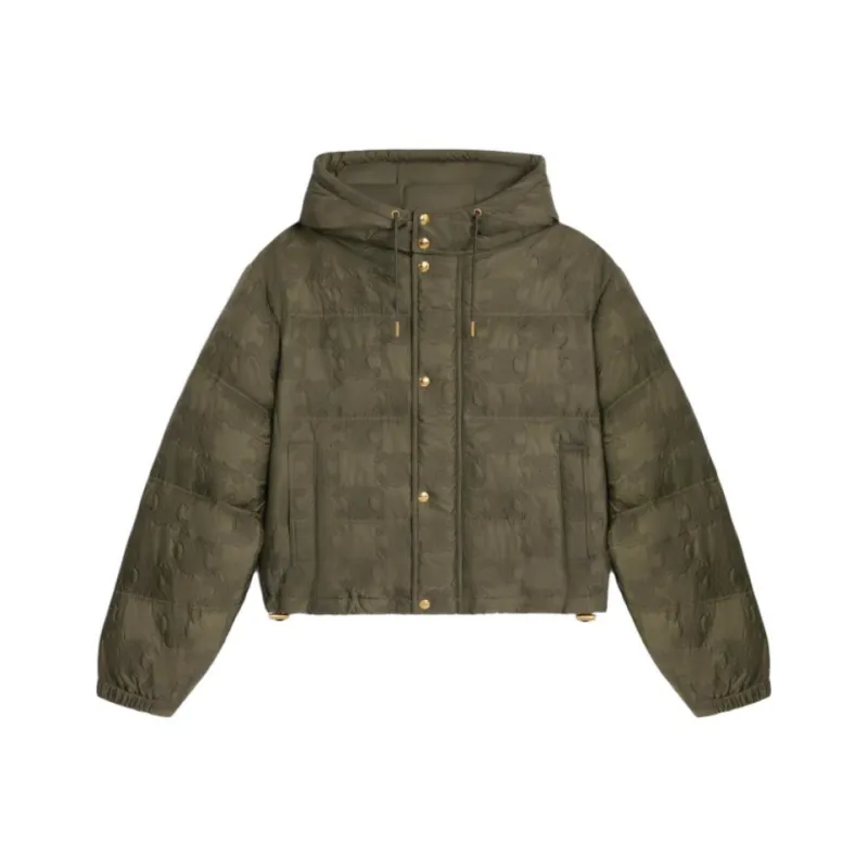CELINE Cropped Triomphe Down Jacket In Lightweight Nylon-0