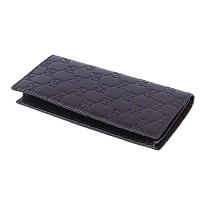 GUCCI Signature Cow Leather Wallet Men's Dark Brown-2