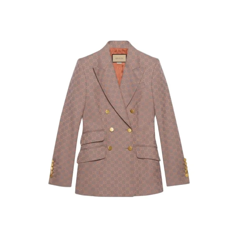 GUCCI Gg Jacquard Double breasted Blazer-0