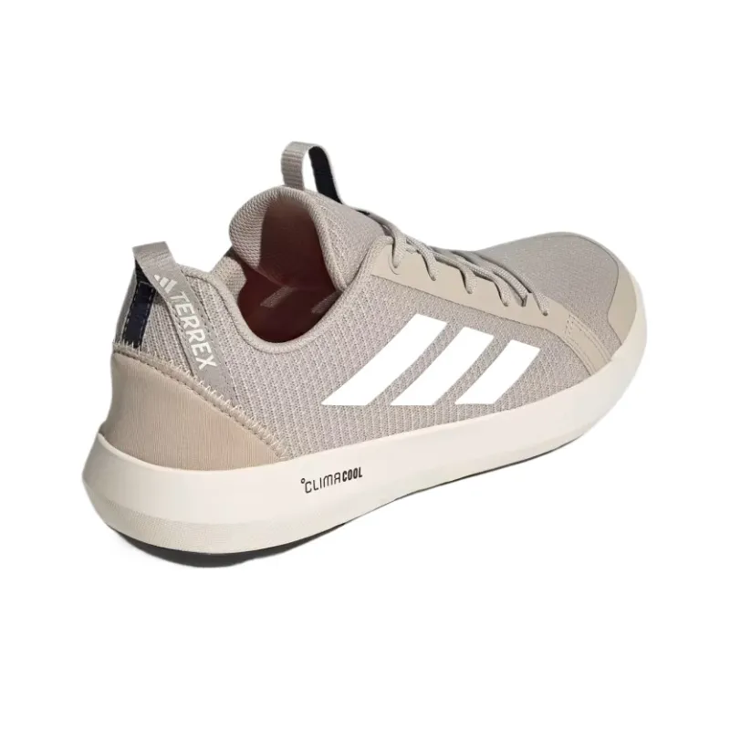 Adidas Terrex Boat Breathable Low Top Hiking Shoes Unisex White Brown-3