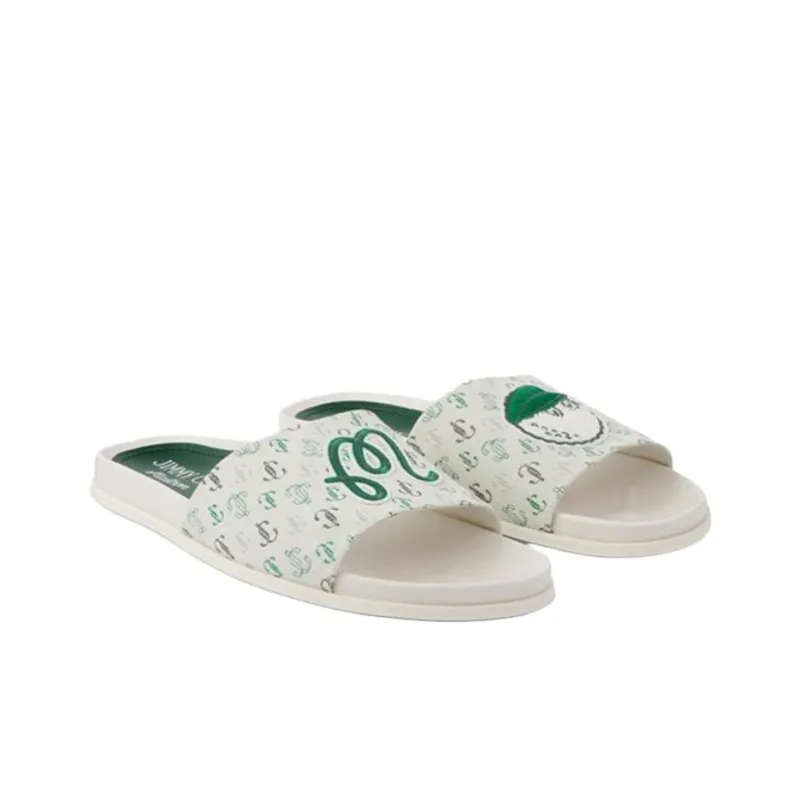 Malbon Golf x Jimmy Choo Slide Slippers Men's Green-2