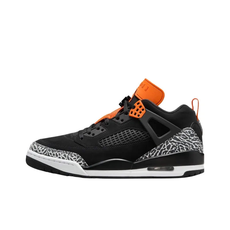 Jordan Spizike Anti Slip Wear Resistant Low Top Vintage Basketball Shoes Unisex Black-0