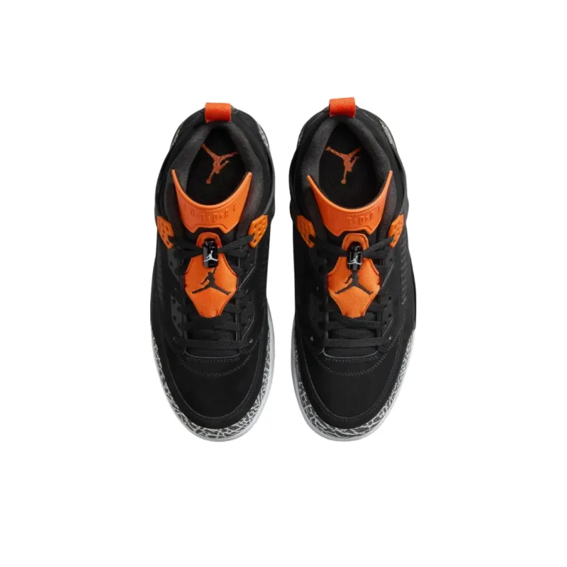 Jordan Spizike Anti Slip Wear Resistant Low Top Vintage Basketball Shoes Unisex Black-3