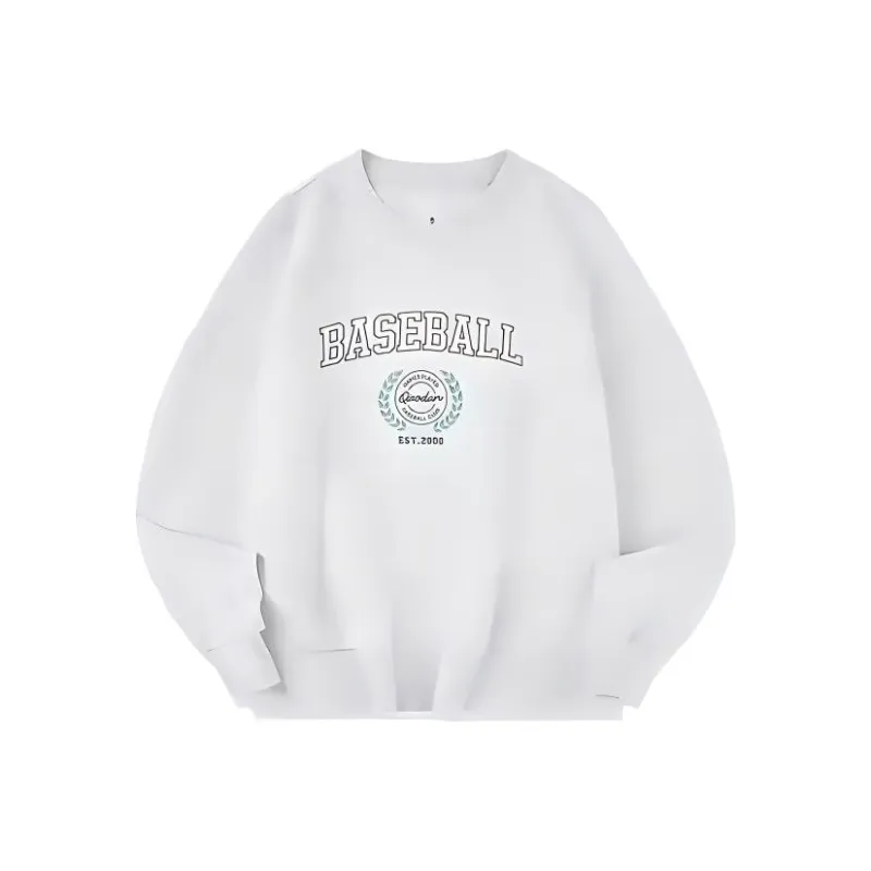 QIAODAN Sports Life Collection Sweatshirt Women's White Heather Gray-0