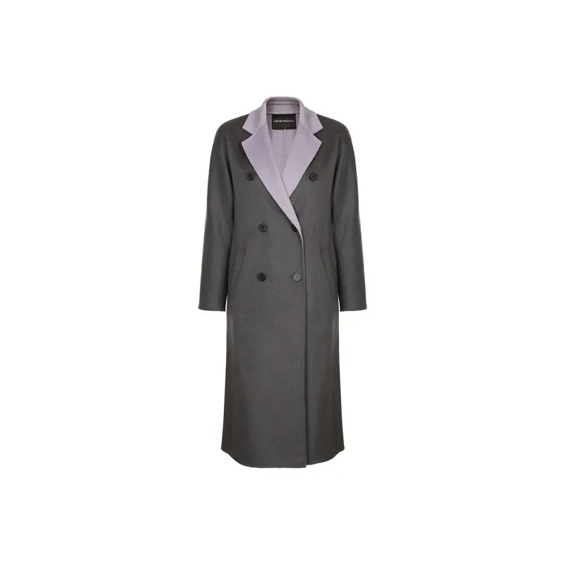 EMPORIO ARMANI Coats Women's Gray Blue-0