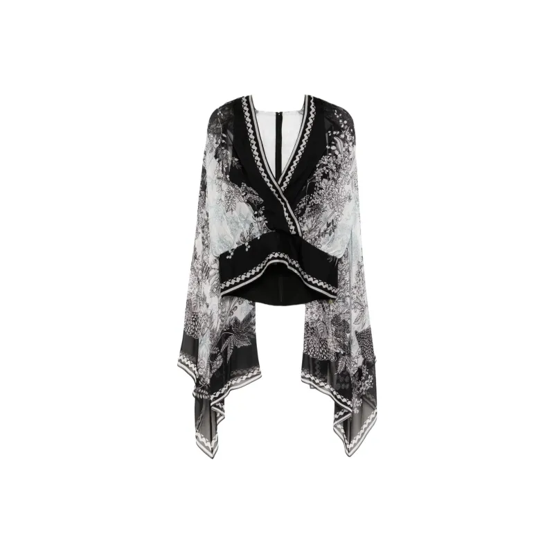ELIE SAAB Printed Chiffon Blouse-0