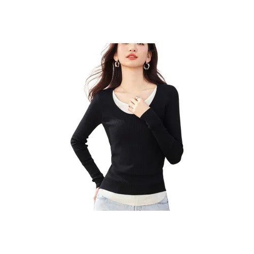 Si Bei'er Knitwear Women's Black