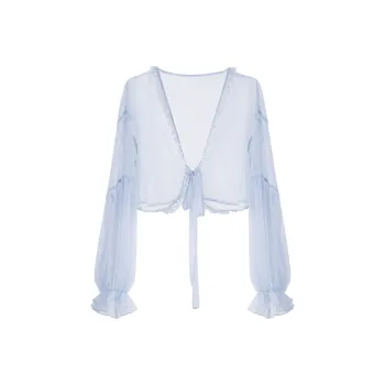 Blovelan Chiffon Shirt Women's Sky Blue