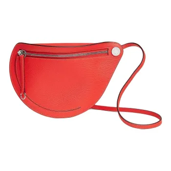HERMES Petite Course Epsom Calfskin Shoulder Bag Small Size Women's Orange Field