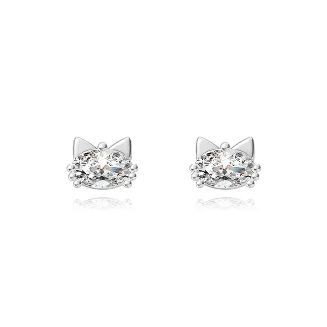 BLANK IN BLANK Sterling Silver Stud Earrings Women's Box For Bestie Couple Women's Birthday-0
