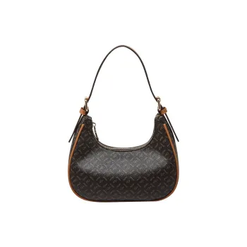 Old Man's Head Synthetic Leather Crossbody Shoulder Bag Regular Women's Coffee