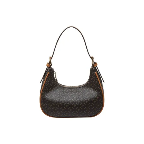 Old Man's Head Synthetic Leather Crossbody Shoulder Bag Regular Women's Coffee