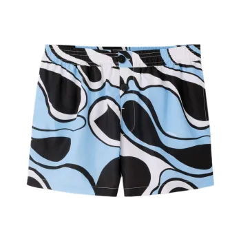 Jacquemus SS25 Wavy Psyche Print Swim Shorts Swimming Shorts Men's Blue Black/Blue Black