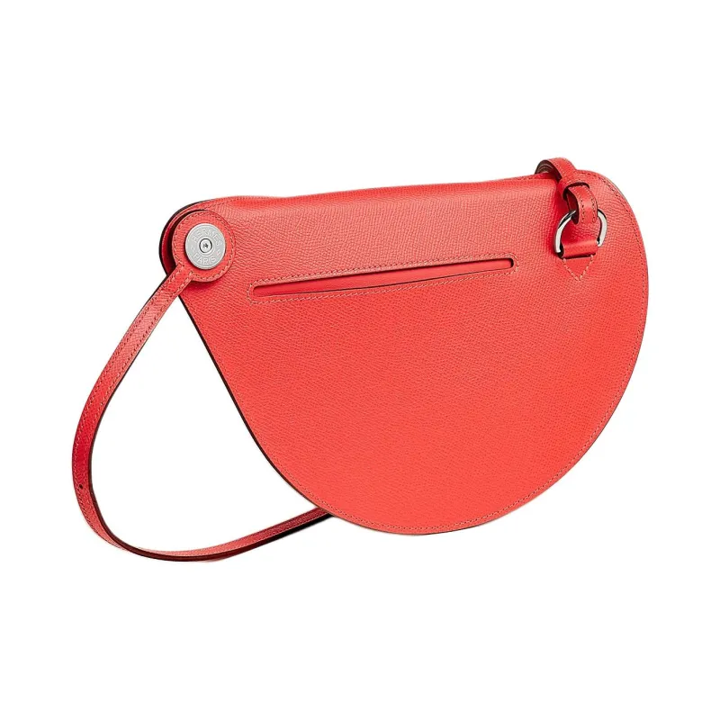 HERMES Petite Course Epsom Calfskin Shoulder Bag Small Size Women's Orange Field-2