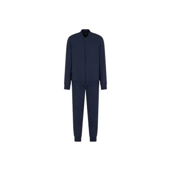 EMPORIO ARMANI Basic Terry Loungewear Tracksuit With Full zip Sweatshirt