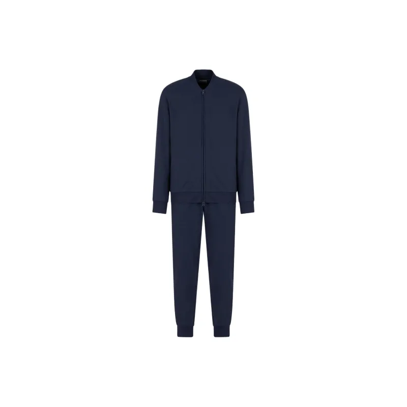 EMPORIO ARMANI Basic Terry Loungewear Tracksuit With Full zip Sweatshirt-0