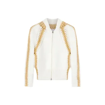 ERMANNO SCERVINO Raffia details Cotton Cardigan