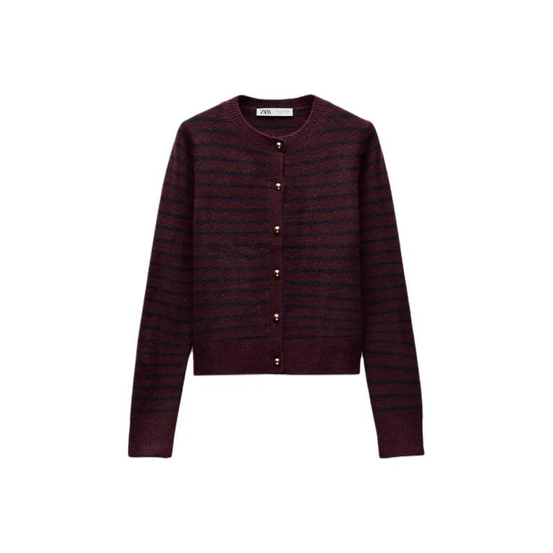 ZARA Knitwear Women's Burgundy-0