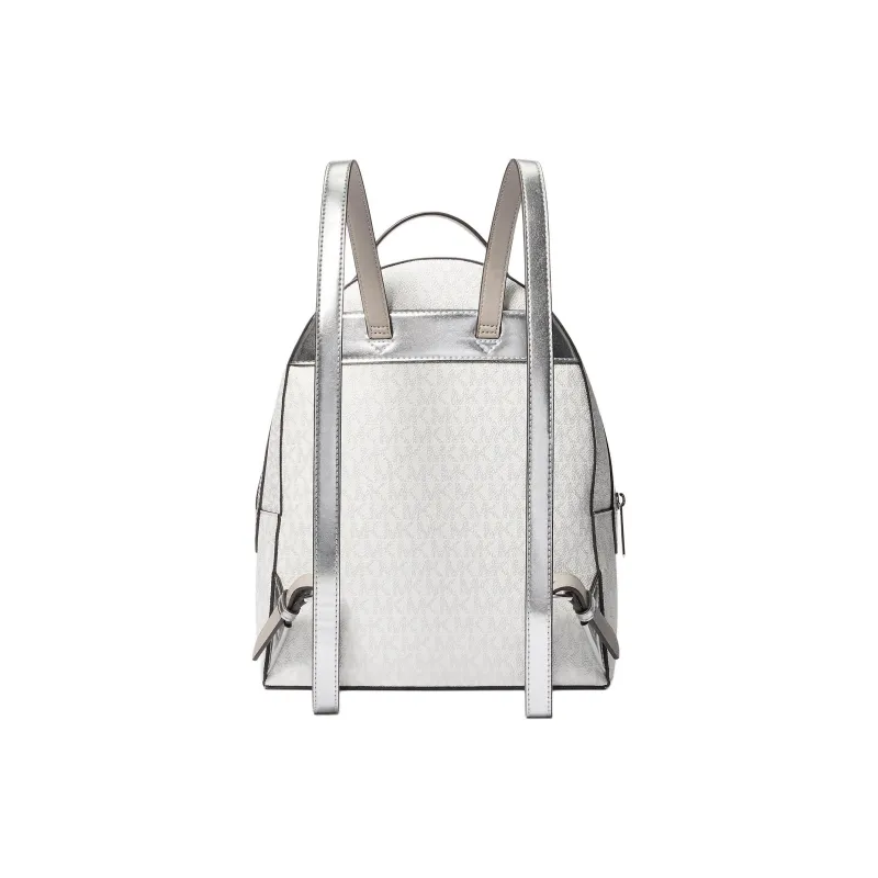 MICHAEL KORS Canvas Backpack Medium Size Women's Silver-1