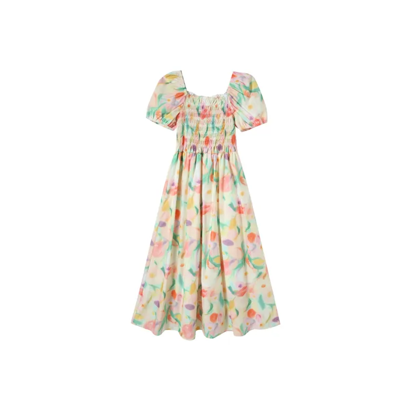 SYEEE WITH U Short Sleeved Dress Women's Multicolor Dress-1