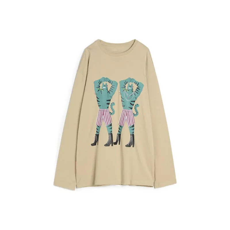 Mapping Sweatshirt Women's Khaki-0