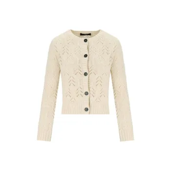 WEEKEND MaxMara Panaria Button Up Crewneck Cardigan