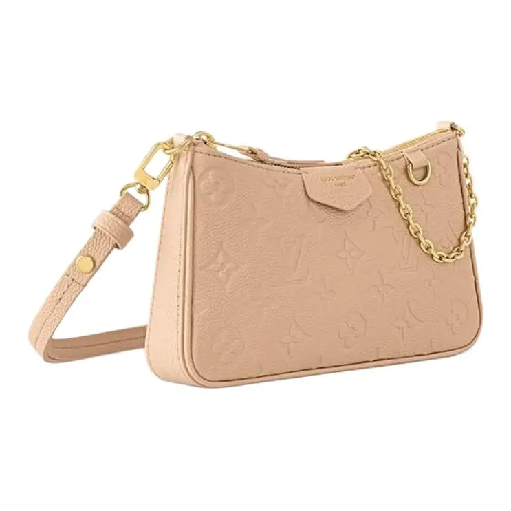 LOUIS VUITTON Embossed Grain Cow Leather Portable Crossbody Bag, Shoulder Bag Women's Sand-1