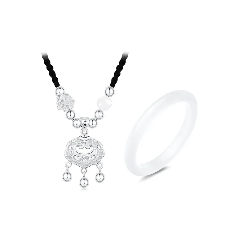 JOYDINNY Glass Cat Eye Jade Necklaces Women's-0