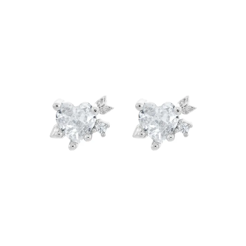 Anxious 925 Sterling Silver Needle Stud Earrings Women's-0