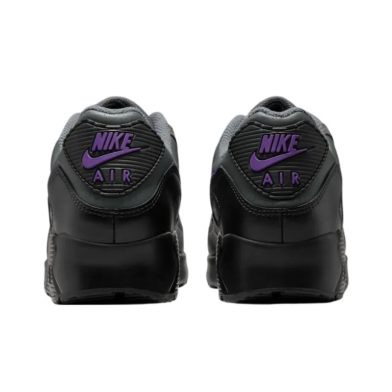 Nike Air Max 90 Low Top Running Shoes Unisex Black Purple-4