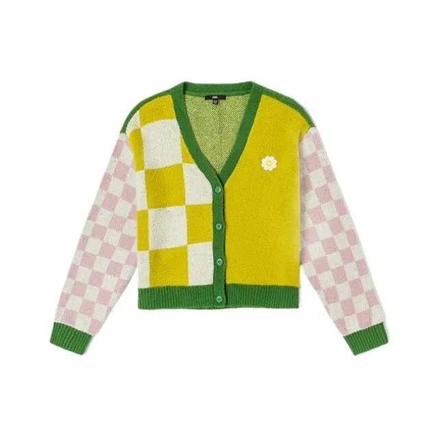 Vans CARDIGAN Knitwear Women's Plaid Multicolor-0