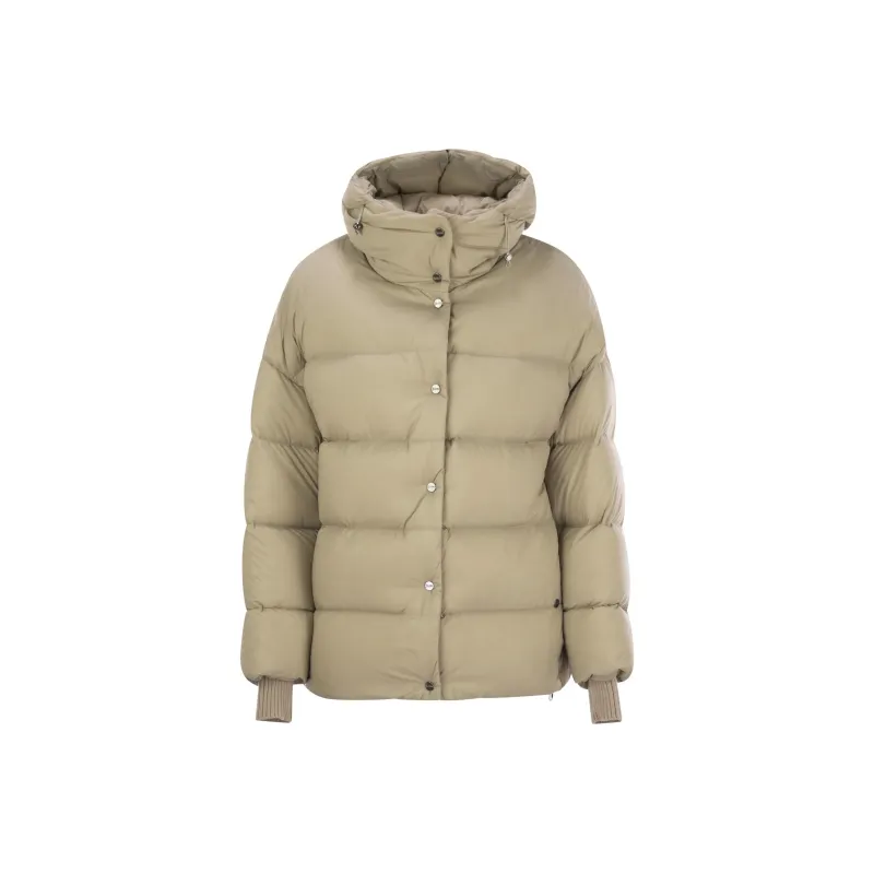HERNO High Neck Button Detailed Puffer Jacket-0
