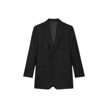 CELINE Françoise Jacket In Striped Wool Flannel