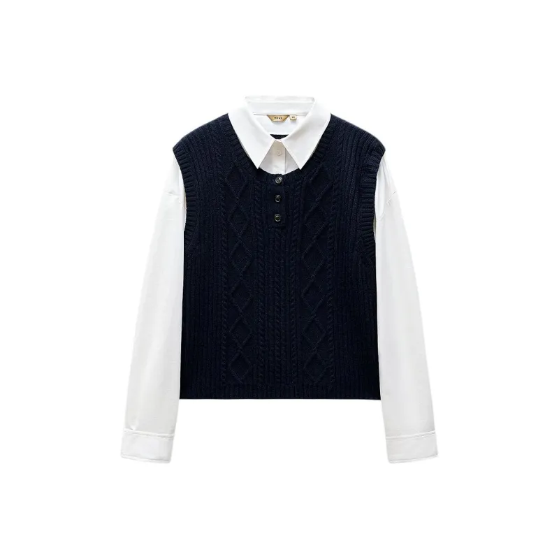 INSUN Knitwear Women's Navy Blue-0