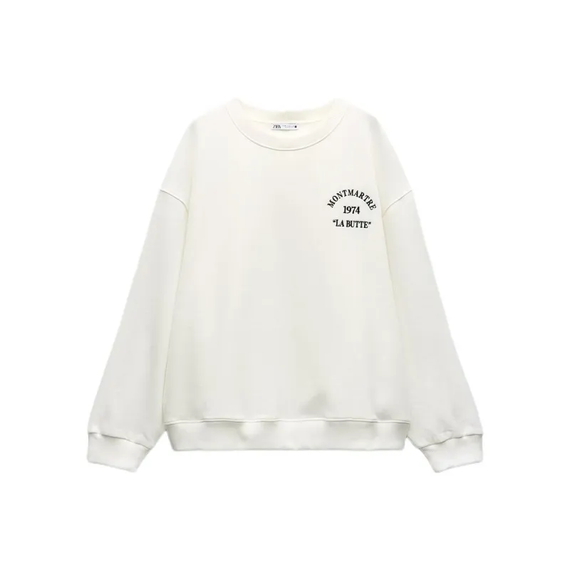 ZARA Sweatshirts Women's White-0