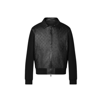 LOUIS VUITTON Lvse Embossed Monogram Mix Leather Blouson