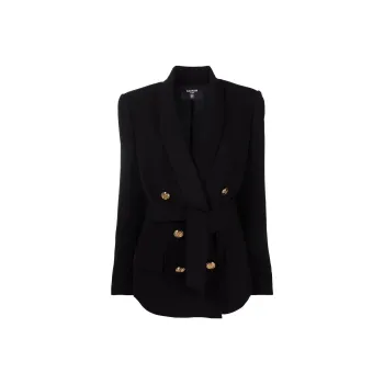 BALMAIN Double-breasted Belted Blazer