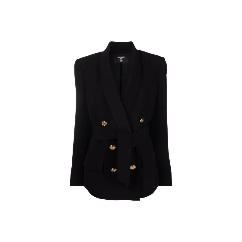 BALMAIN Double-breasted Belted Blazer-0