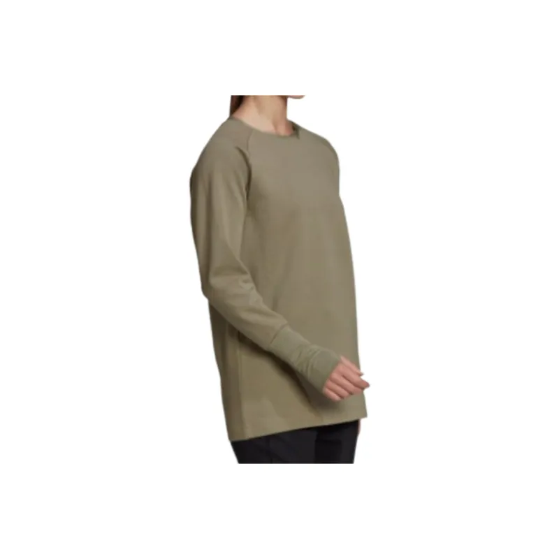 Adidas PARLEY CREW SWEATSHIRT Sweatshirt Women's Dark Brown-0